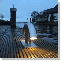 RVS Bolder. Verlichting aanlegsteiger. Verlichting vlonder. Watervilla.